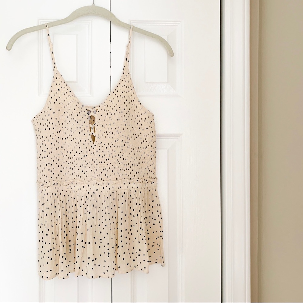 Patrons of Piece Tank - Cream & Navy blue